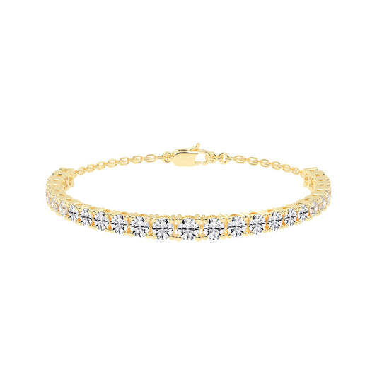 Neva Shared Prong Round Cut Tennis Lab Diamond Bracelet