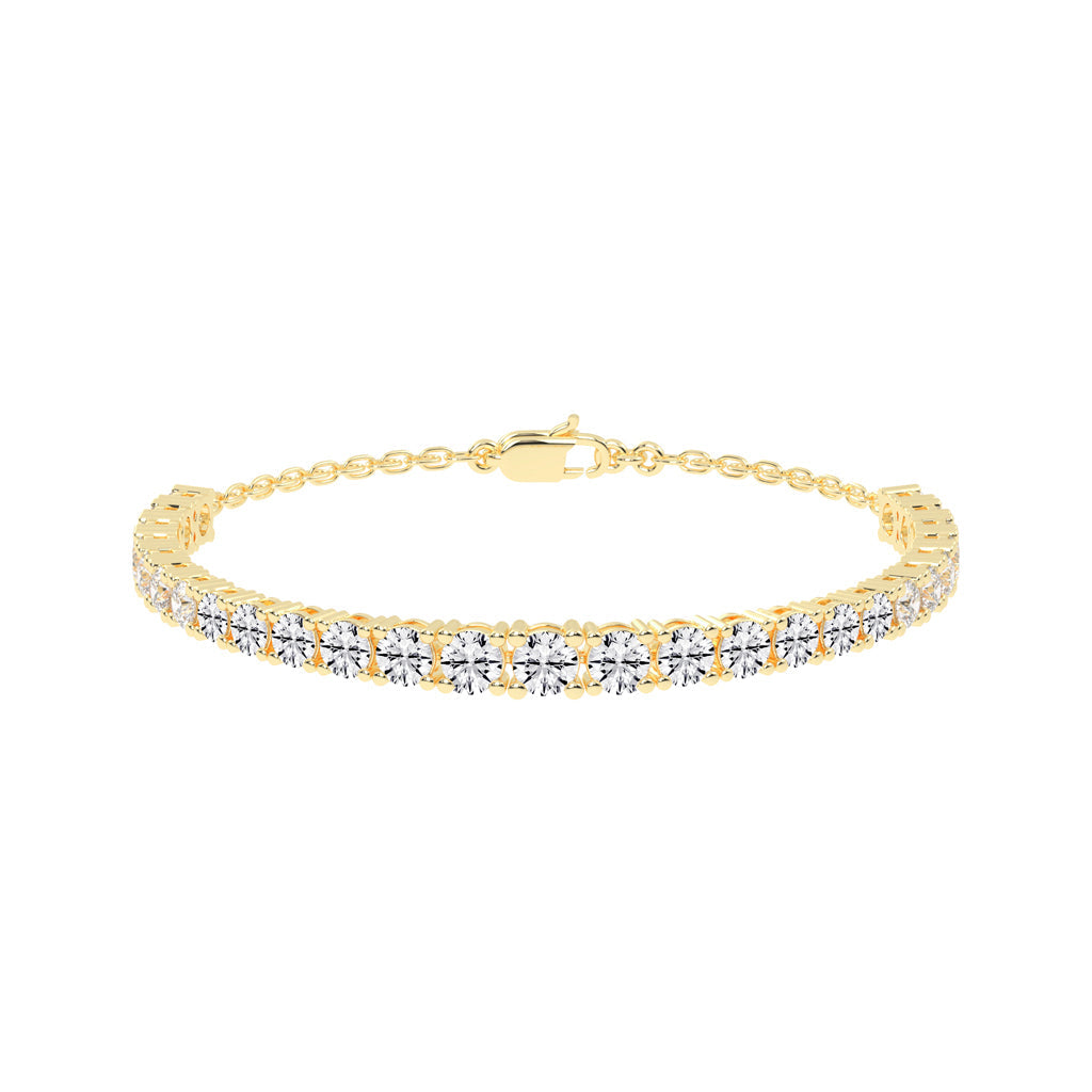 Neva Shared Prong Round Cut Tennis Lab Diamond Bracelet