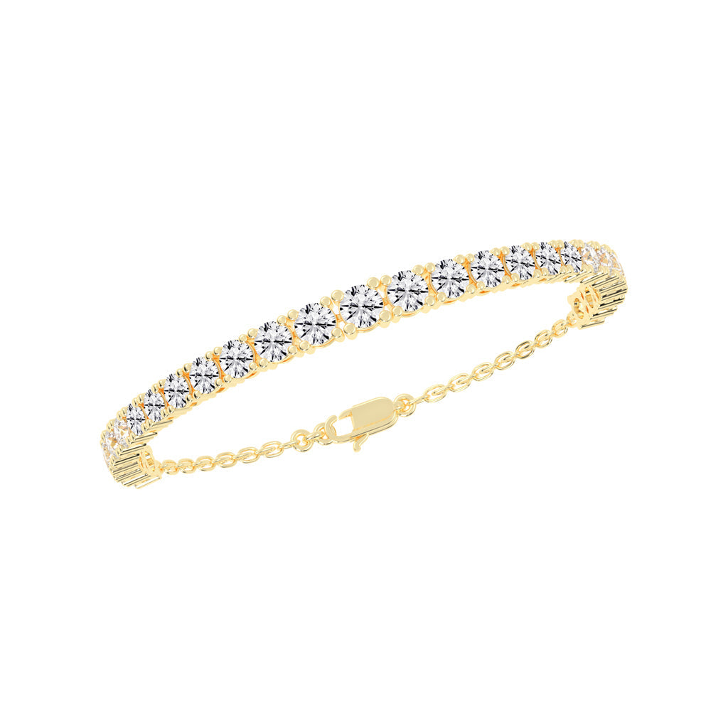 Neva Shared Prong Round Cut Tennis Lab Diamond Bracelet