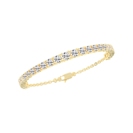 Neva Shared Prong Round Cut Tennis Lab Diamond Bracelet