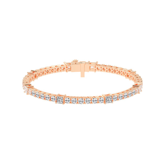Auroria Princess Cut Tennis Lab Diamond Bracelet