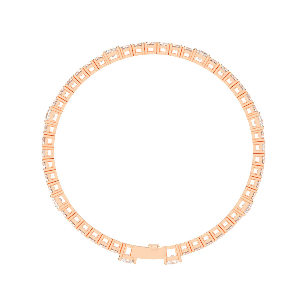 Auroria Princess Cut Tennis Lab Diamond Bracelet