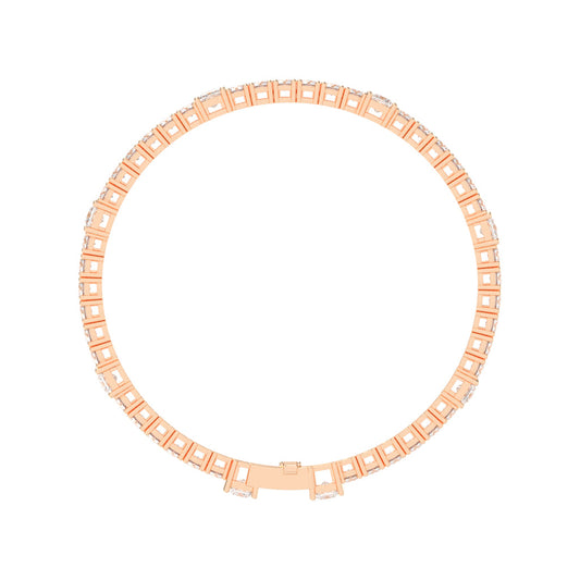 Auroria Princess Cut Tennis Lab Diamond Bracelet