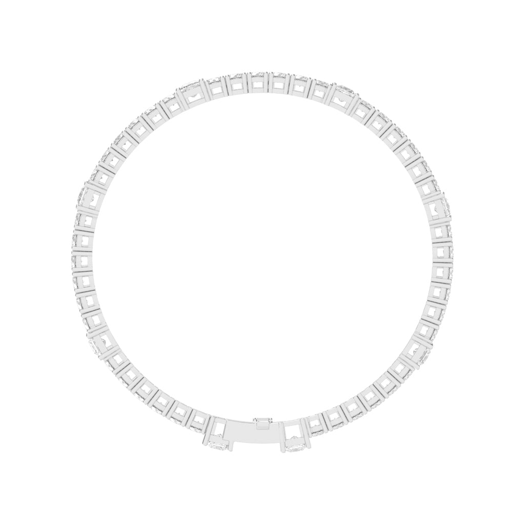 Auroria Princess Cut Tennis Lab Diamond Bracelet
