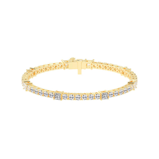 Auroria Princess Cut Tennis Lab Diamond Bracelet