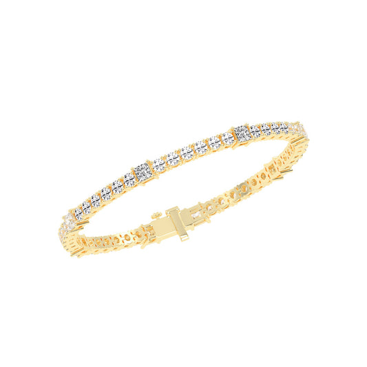 Auroria Princess Cut Tennis Lab Diamond Bracelet