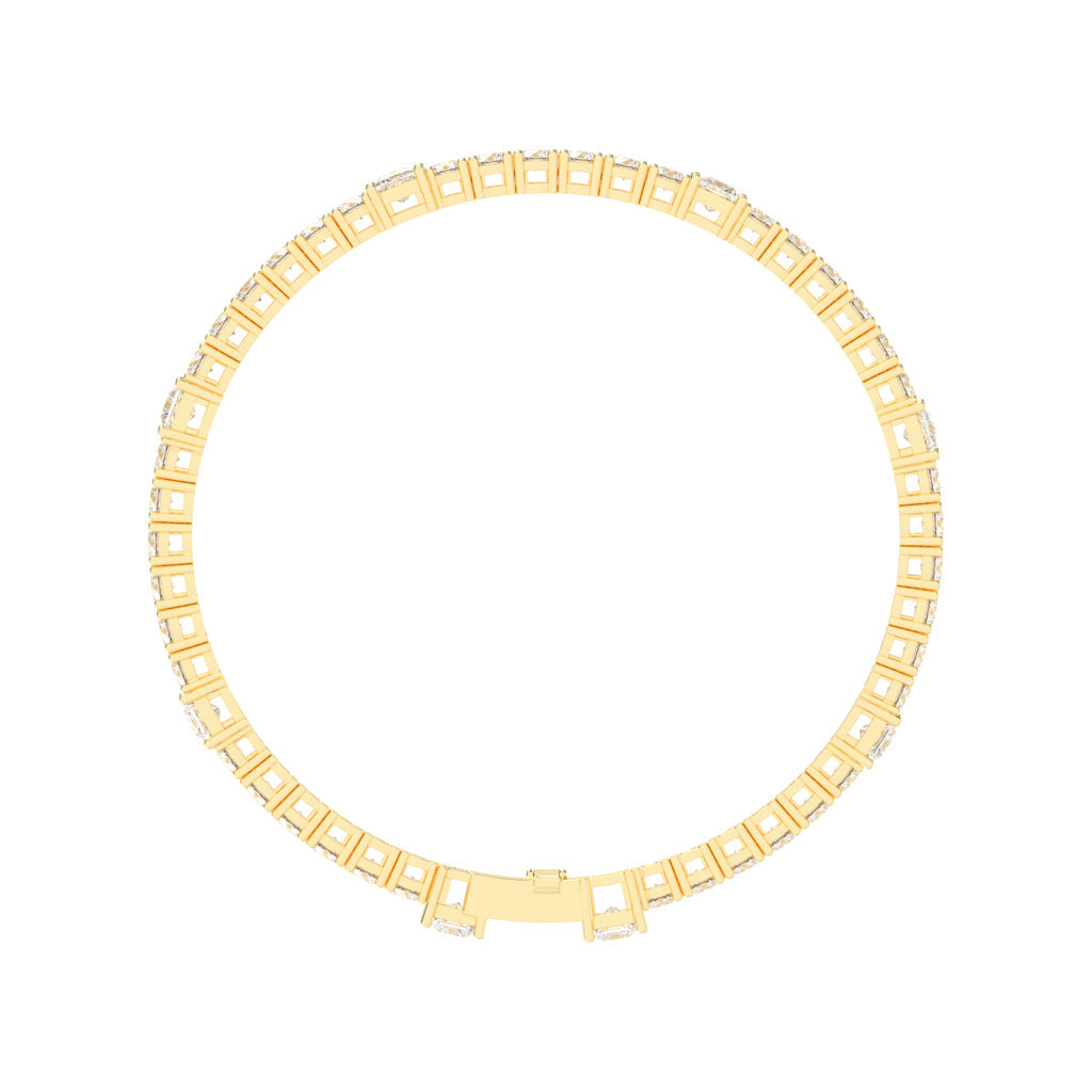Auroria Princess Cut Tennis Lab Diamond Bracelet