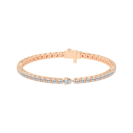 Opalora Single Pear Cut Tennis Lab Diamond Bracelet