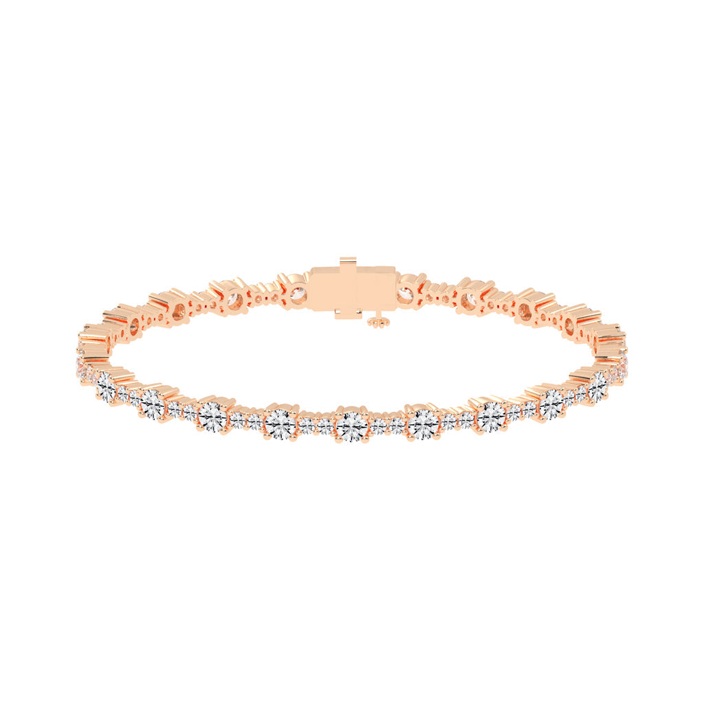 Vellina Round Cut Tennis Lab Diamond Bracelet