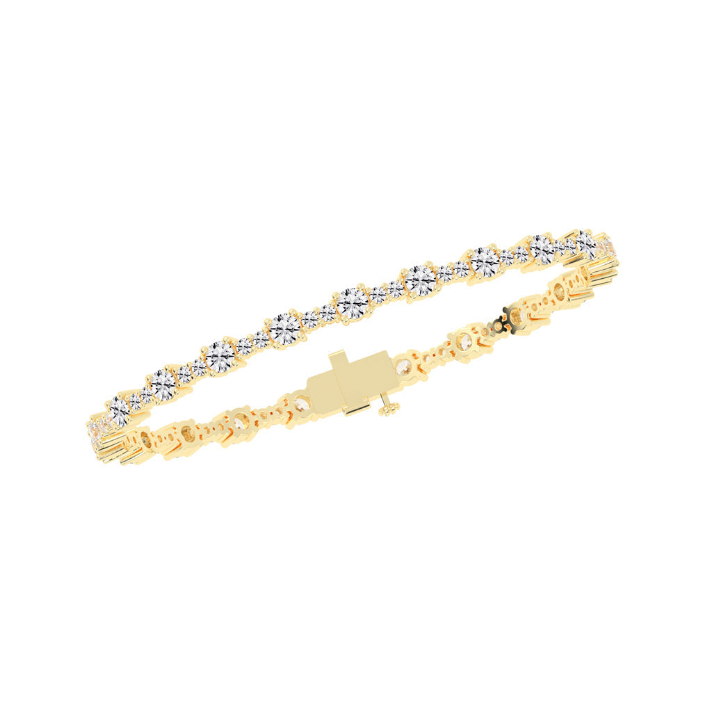 Vellina Round Cut Tennis Lab Diamond Bracelet