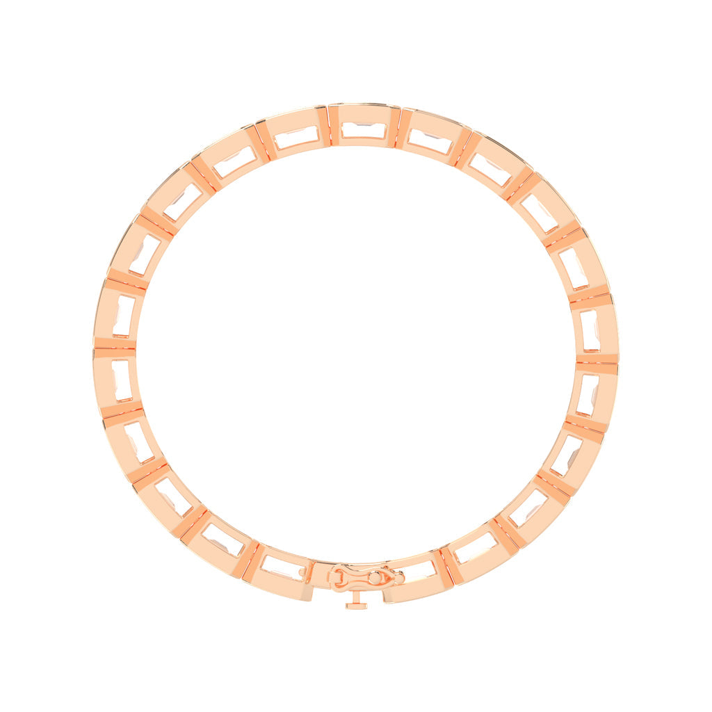 Amara Bezel Set Emerald Tennis Lab Diamond Bracelet