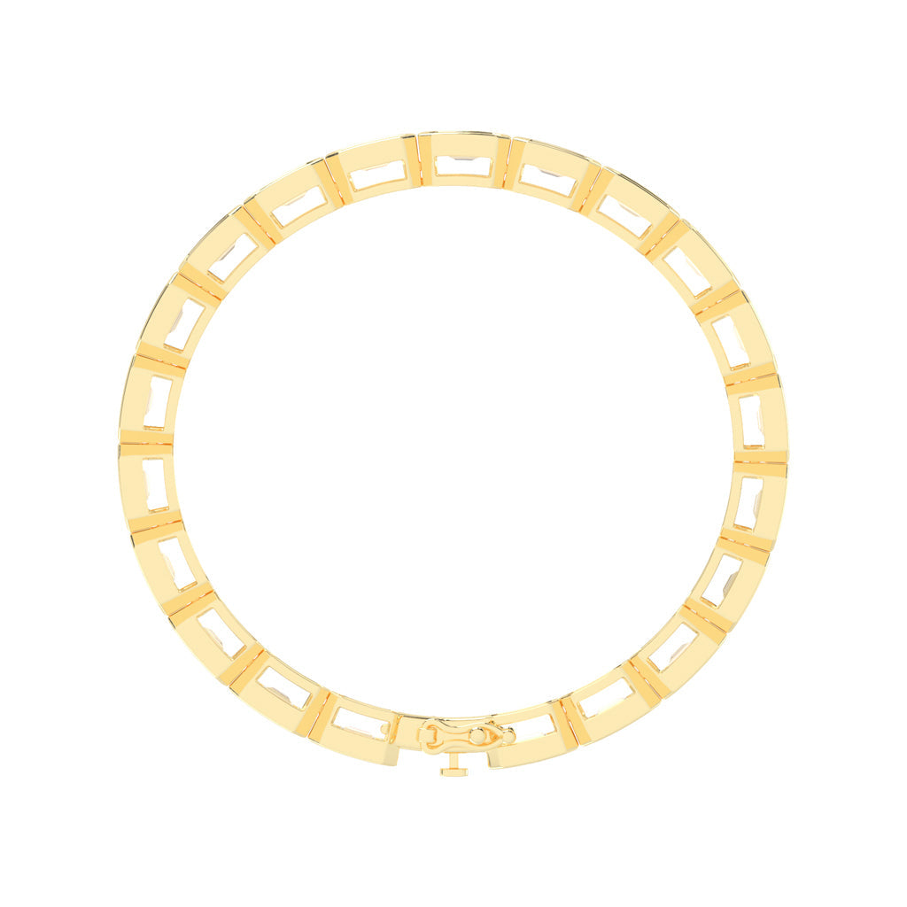 Amara Bezel Set Emerald Tennis Lab Diamond Bracelet