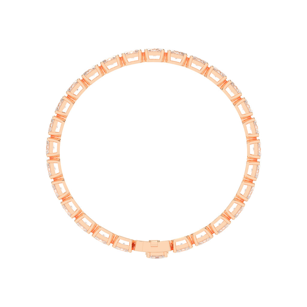 Avari Shared Setting Oval Cut Tennis Lab Diamond Bracelet