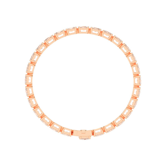 Avari Shared Setting Oval Cut Tennis Lab Diamond Bracelet