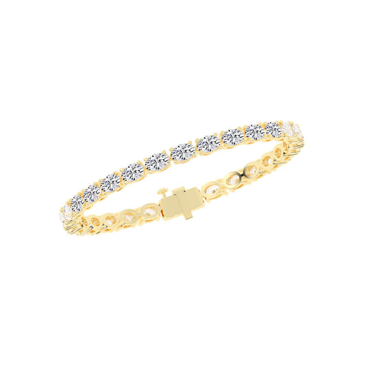 Avari Shared Setting Oval Cut Tennis Lab Diamond Bracelet