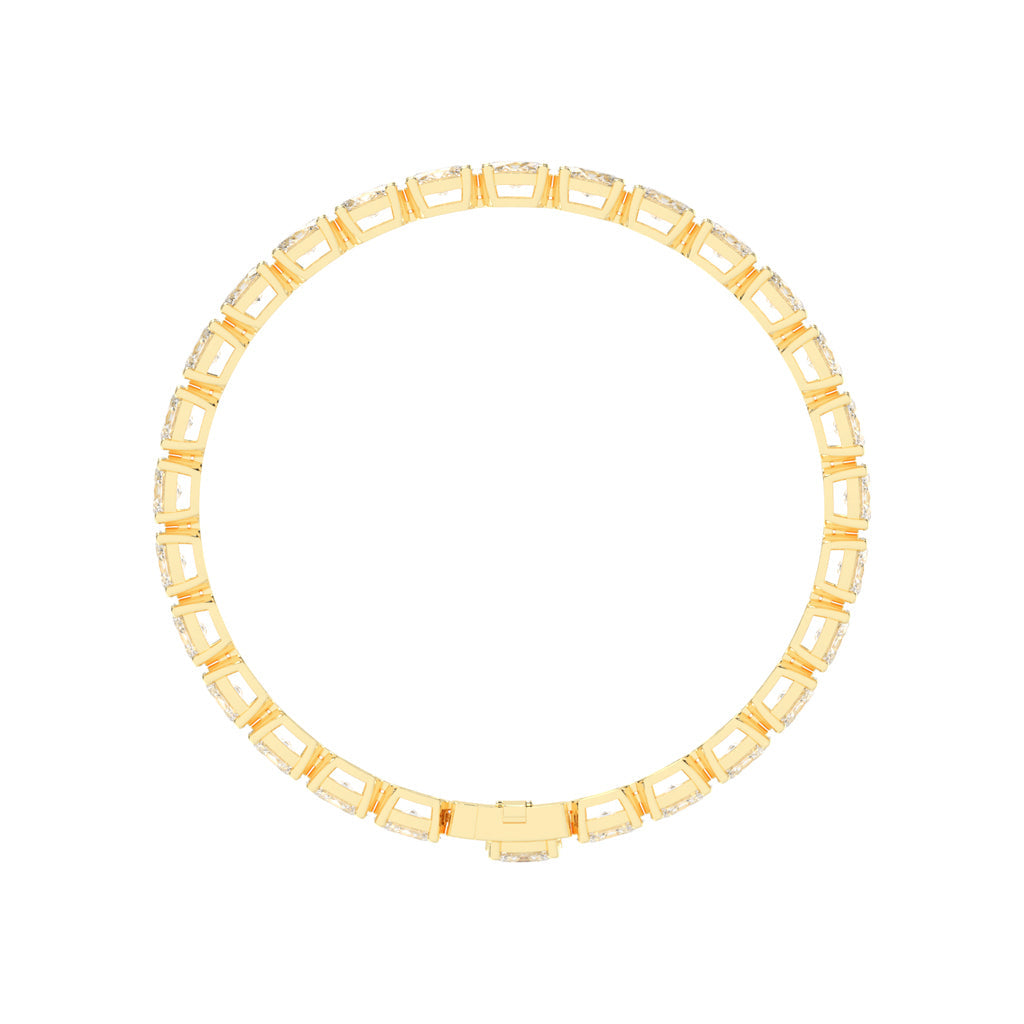 Avari Shared Setting Oval Cut Tennis Lab Diamond Bracelet