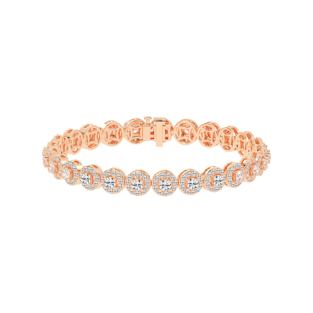 Marisca Bezel Round Cut Tennis Lab Diamond Bracelet