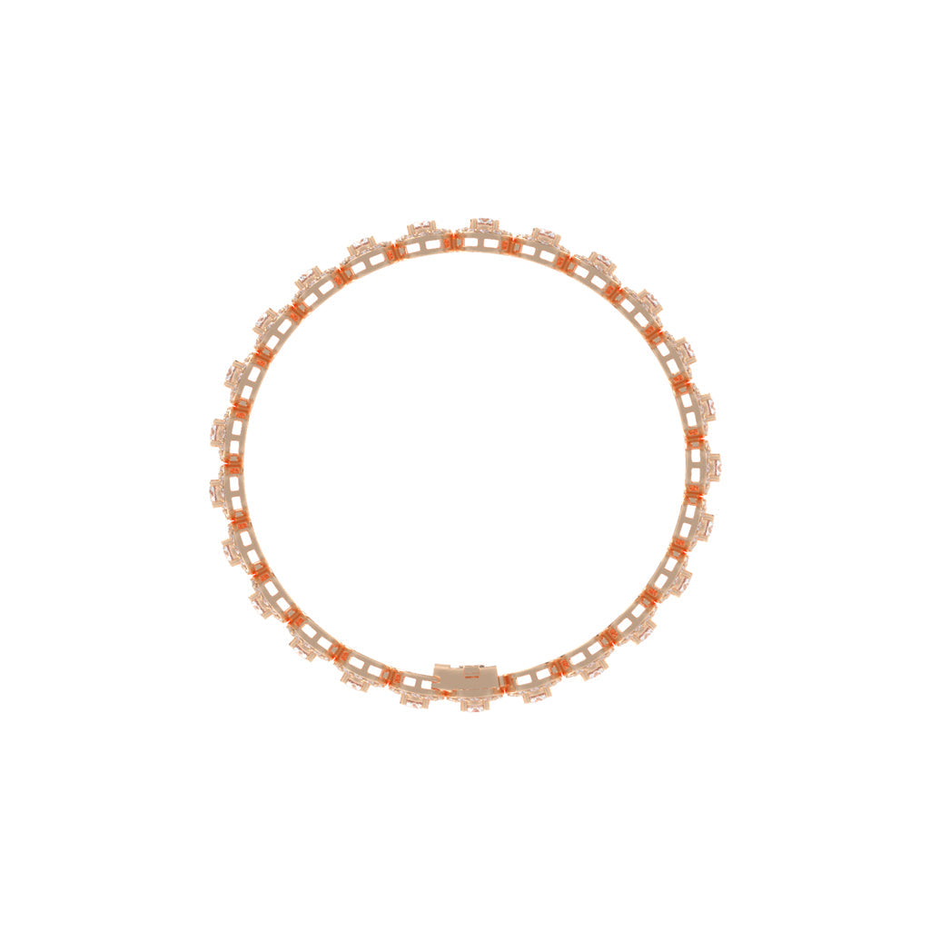 Marisca Bezel Round Cut Tennis Lab Diamond Bracelet