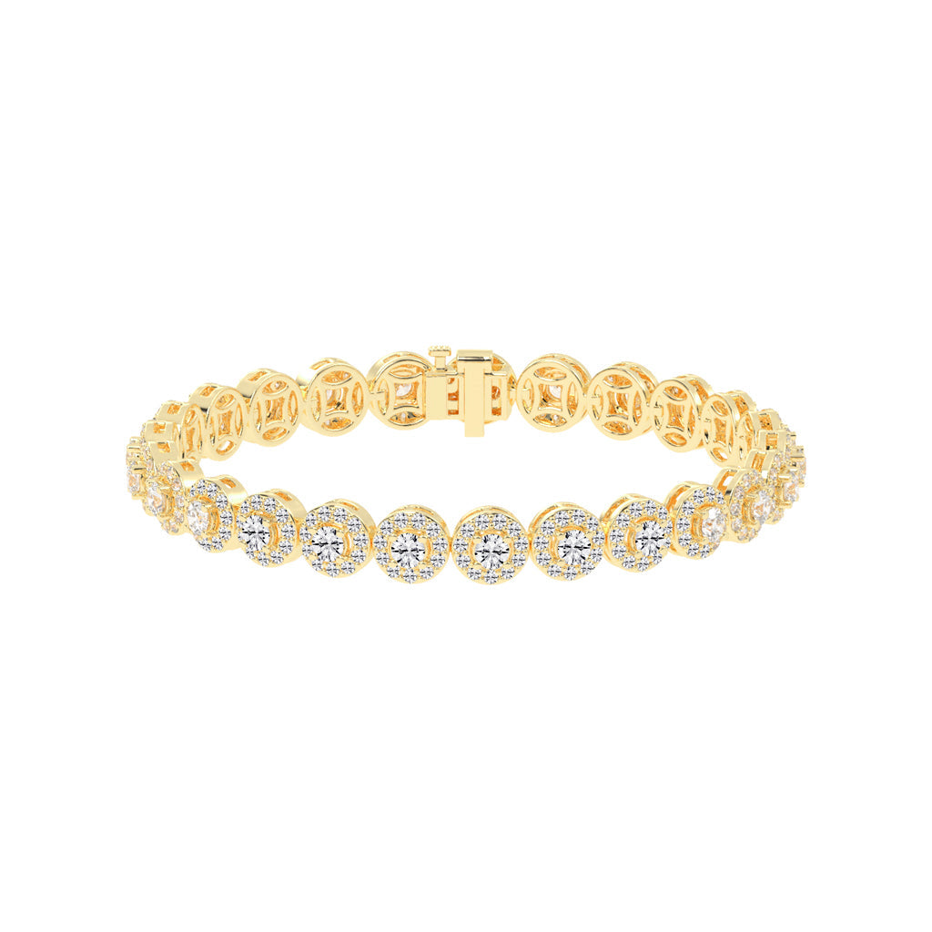 Marisca Bezel Round Cut Tennis Lab Diamond Bracelet
