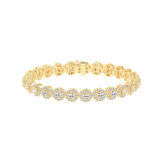 Marisca Bezel Round Cut Tennis Lab Diamond Bracelet