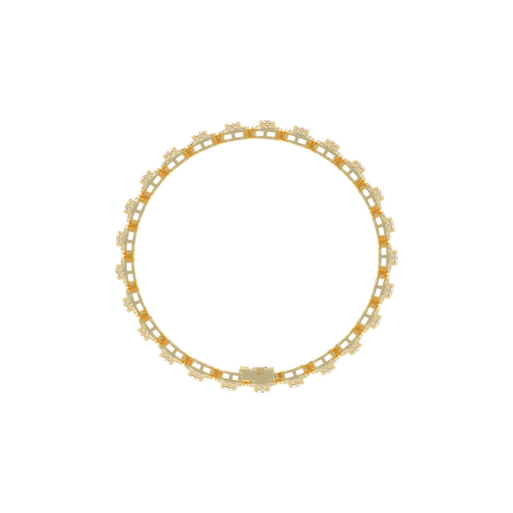 Marisca Bezel Round Cut Tennis Lab Diamond Bracelet