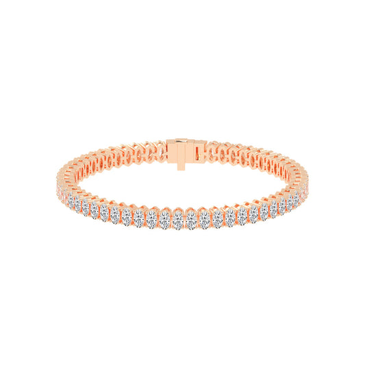 Lysandra Oval Cut Tennis Lab Diamond Bracelet