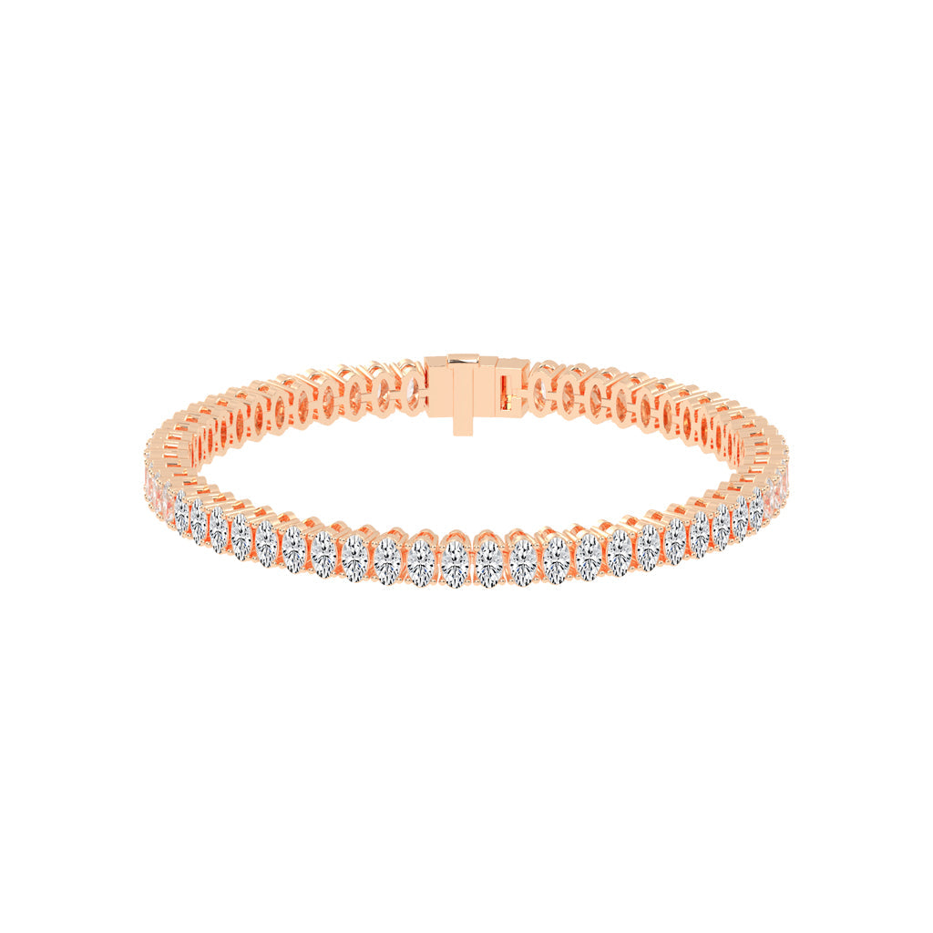 Lysandra Oval Cut Tennis Lab Diamond Bracelet
