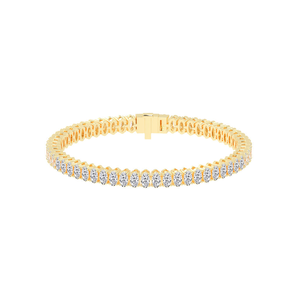 Lysandra Oval Cut Tennis Lab Diamond Bracelet