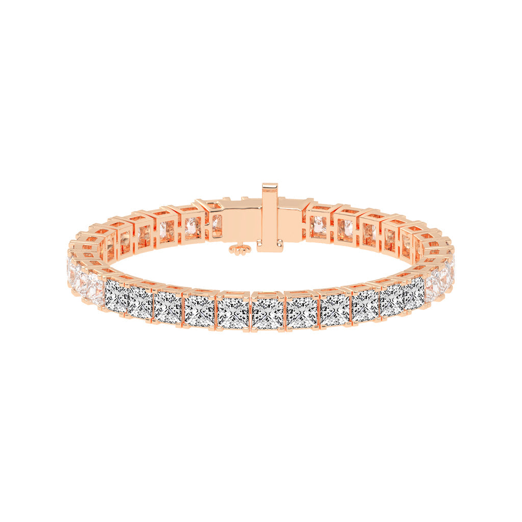 Precision Pave Square Diamond Bracelet