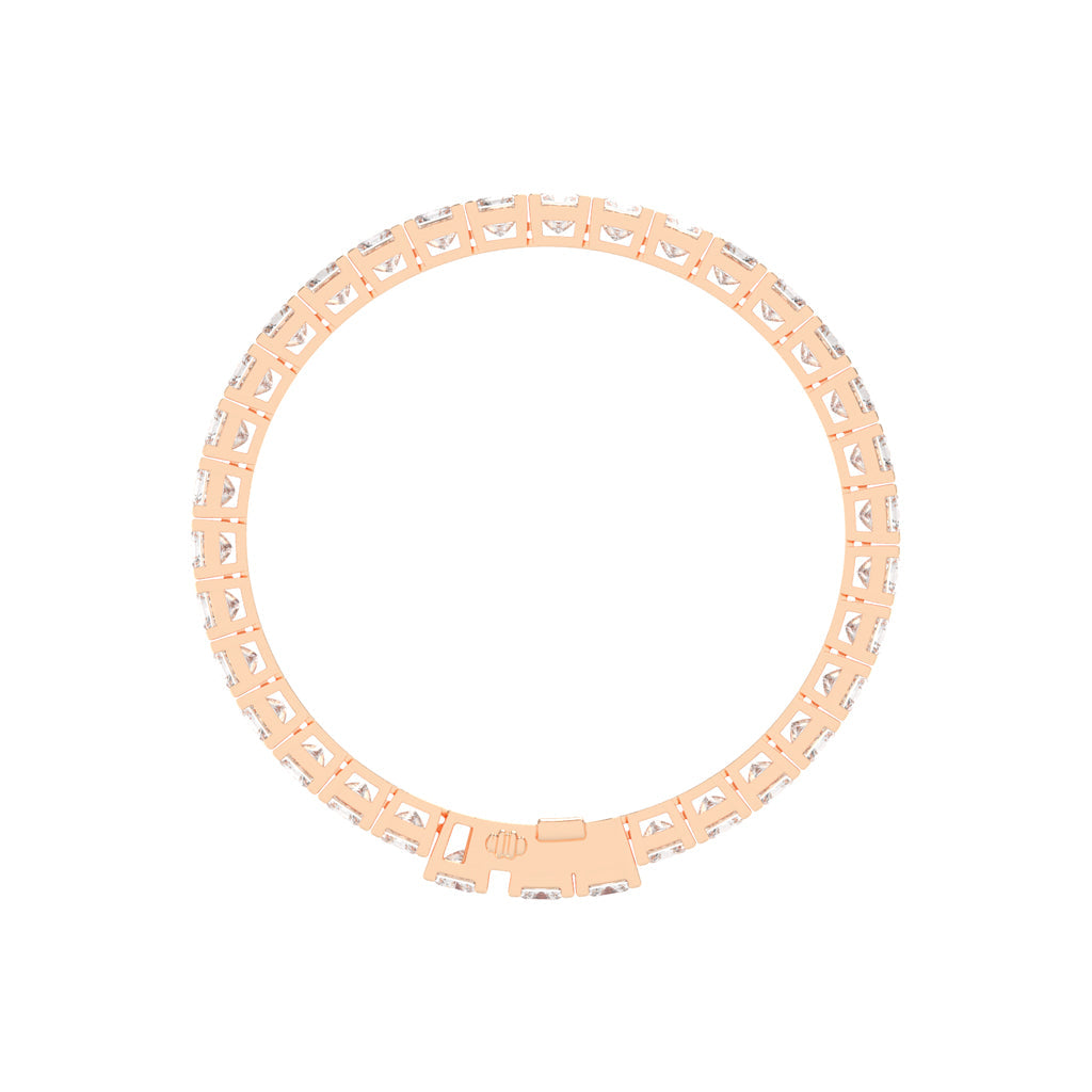 Precision Pave Square Diamond Bracelet