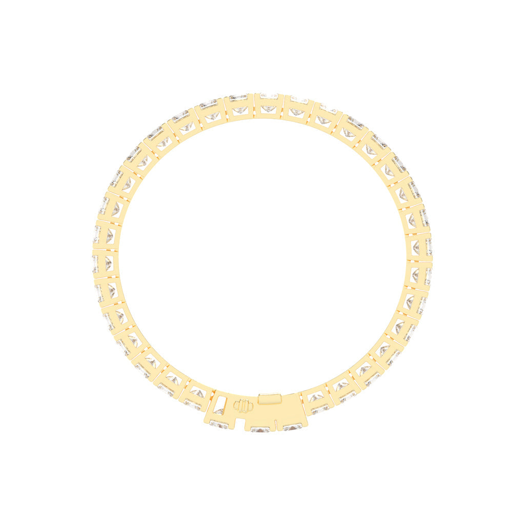 Precision Pave Square Diamond Bracelet