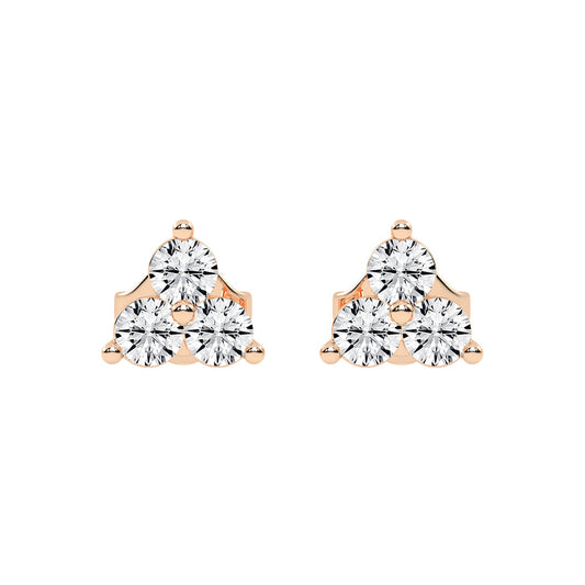Trilogy Sparkle Diamond Cluster Stud Earrings