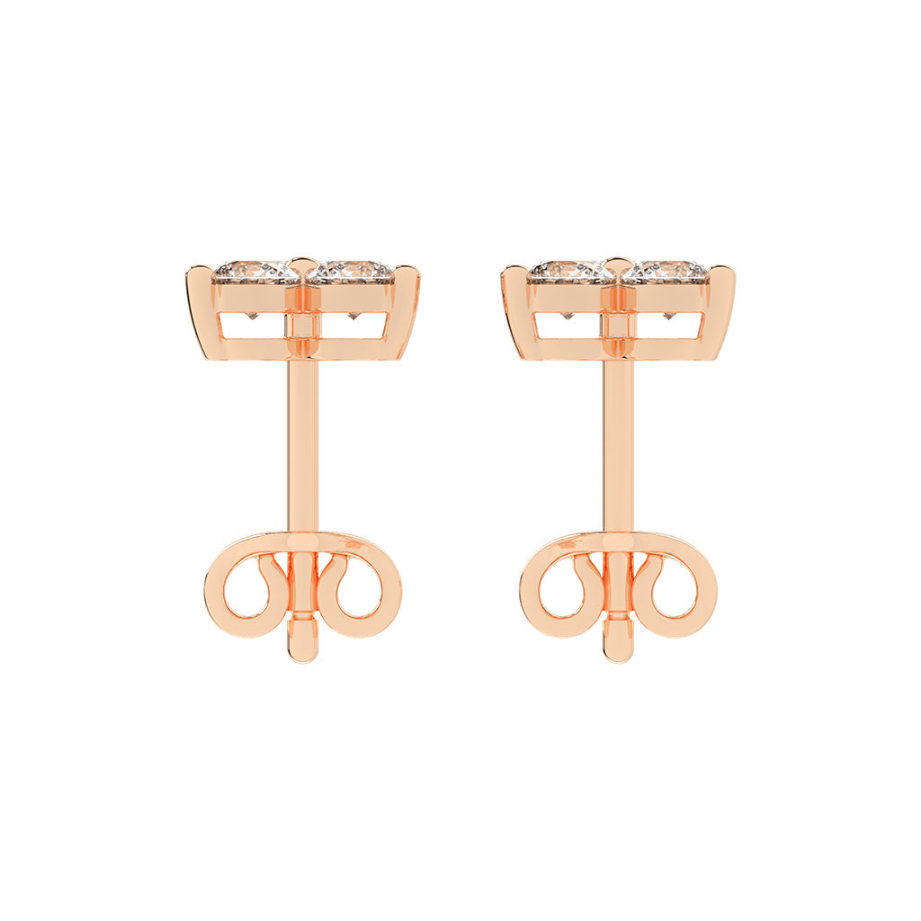 Trilogy Sparkle Diamond Cluster Stud Earrings