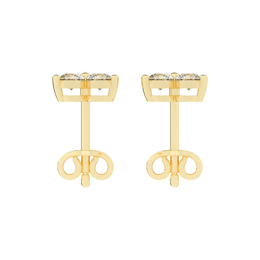 Trilogy Sparkle Diamond Cluster Stud Earrings