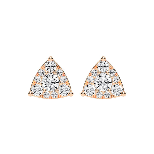 Pyramid of Light Diamond Stud Earrings