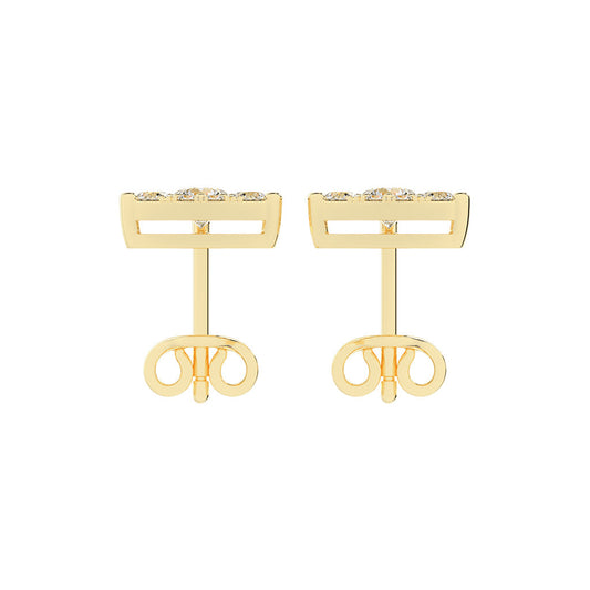 Pyramid of Light Diamond Stud Earrings