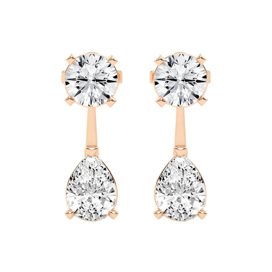 Glimmering Cascade Diamond Dangler Earrings