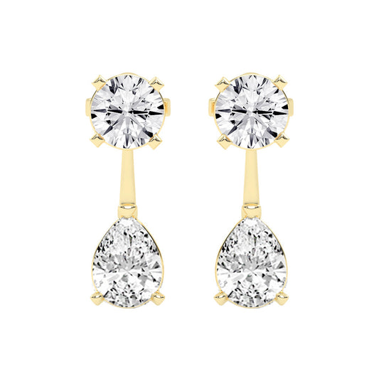 Glimmering Cascade Diamond Dangler Earrings