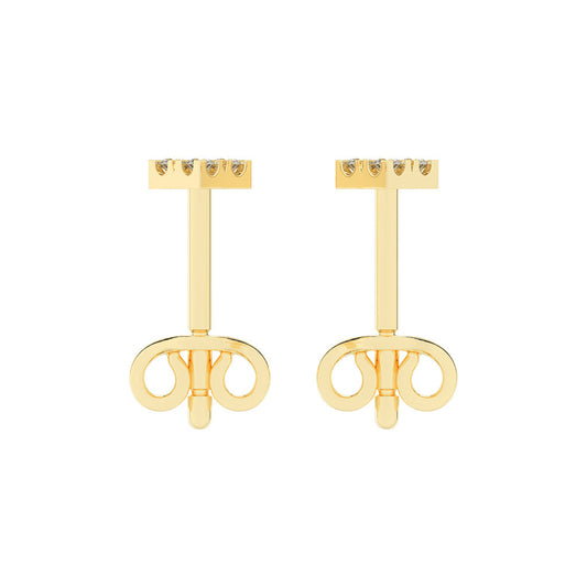 Pave Square Cluster Diamond Studs