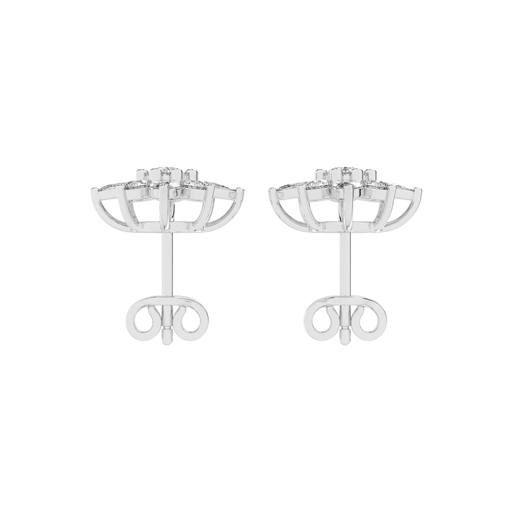 Radiant Petal Burst Mixed Cut Diamond Studs