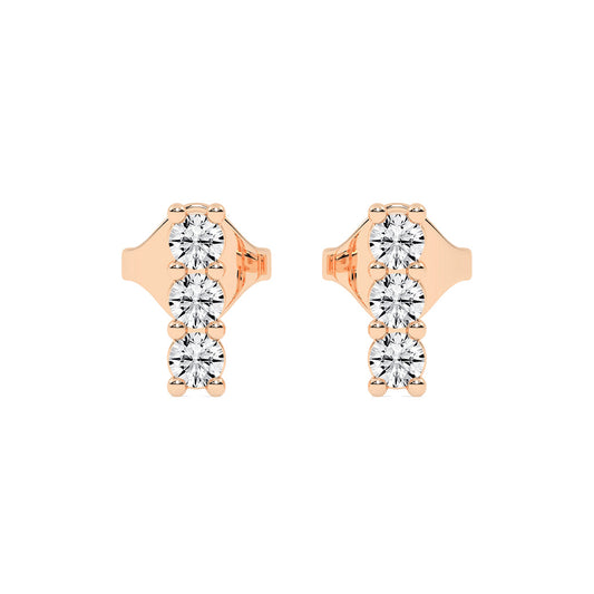 Celestial Triple Gemstone Studs