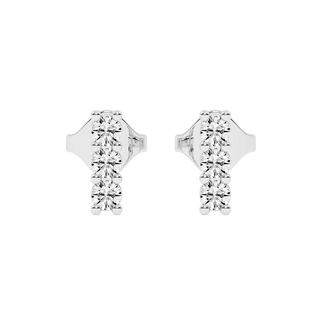 Celestial Triple Gemstone Studs