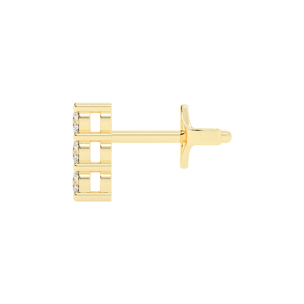 Celestial Triple Gemstone Studs