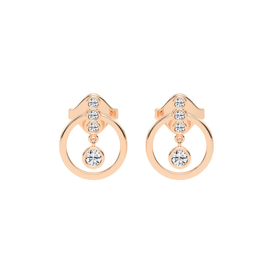 Dazzling Drop Halo Stud Earrings