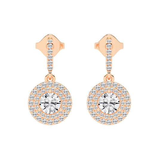 Dazzling Halo Drop Earrings