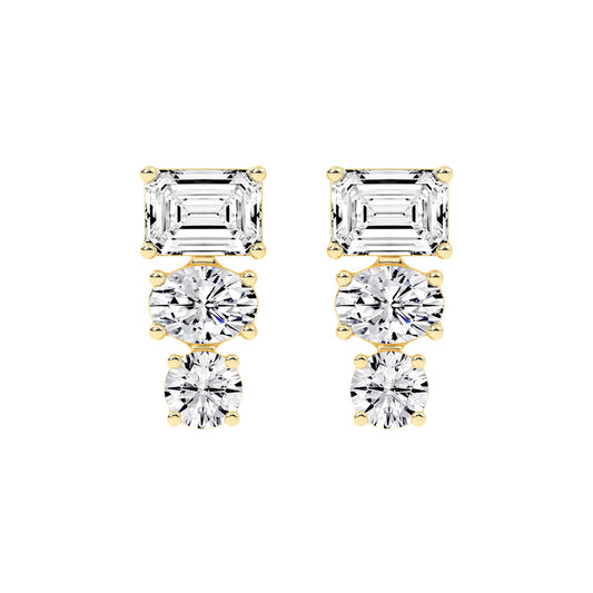 Trinity Glow Diamond Dangle Earrings