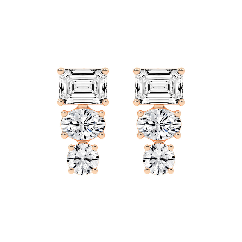 Trinity Glow Diamond Dangle Earrings