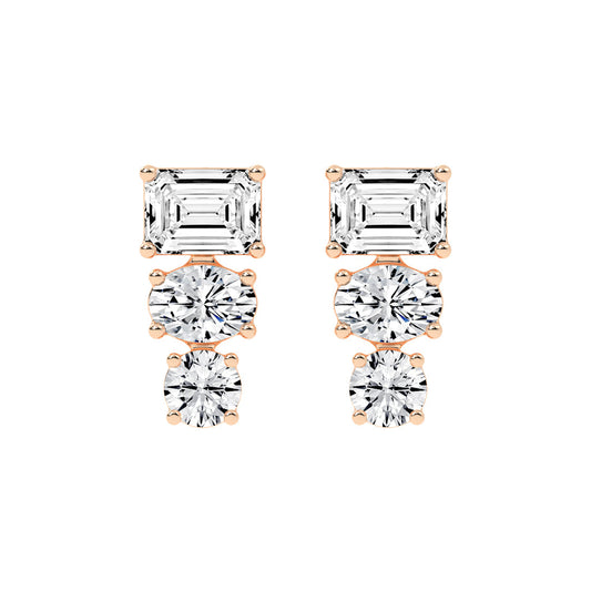 Trinity Glow Diamond Dangle Earrings