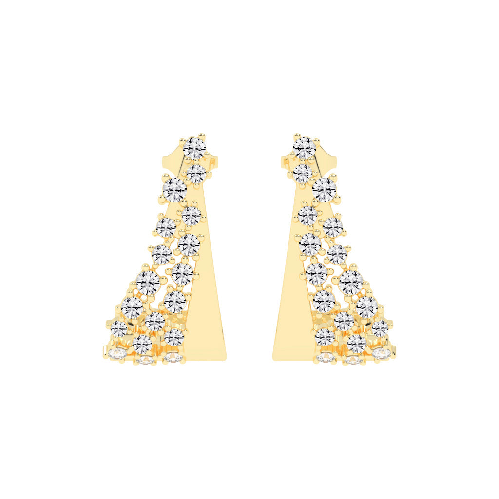 Sparkling Delta Diamond Dangle Earrings