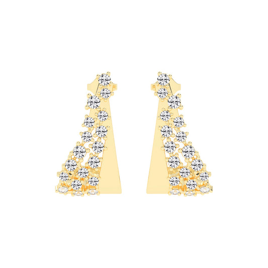 Sparkling Delta Diamond Dangle Earrings
